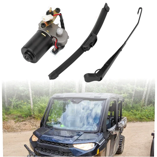 Smotrcc UTV 12V Electric Windshield Wiper Motor Kit with 16