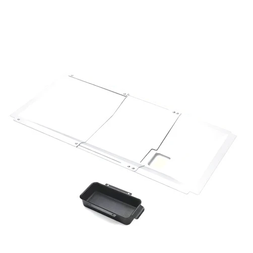 Uniflasy Universal Grease Tray with Catch Pan fits Nexgrill, Charbroil, Dynaglo, Kenmore, BHG, Grill Master, Backyard, Uniflame, Expert Gas Grill, Adjustable Drip Pan for 3/4/5 Burner Gas Grill