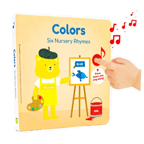 Cali's Books Colors Sound Book for Toddlers 1-3 | Musical Book Toddlers 1-3 | Interactive Book for 1 Year Old | Learn Colors | 6 Nursery Rhymes | New Songs and New Lyrics
