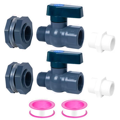 QUFA Rain Barrel Spigot Kit - Durable, Easy-to-Install Water Barrel Valve for Rainwater Collection Systems