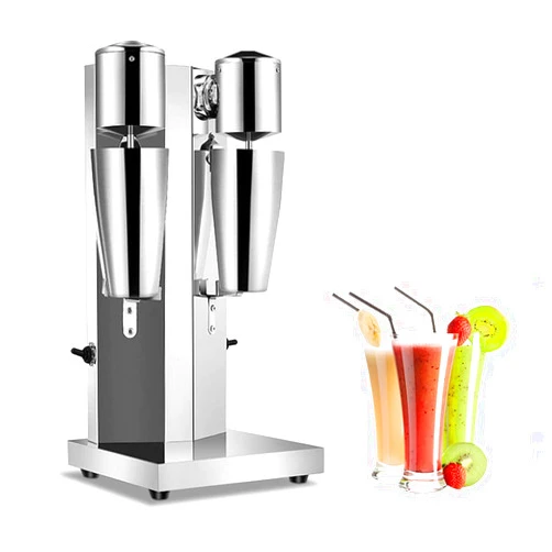 Tonchean Milkshake Maker Double Head Milk Shake Machines Commercial Milk Shake Maker Stainless Steel Milkshake Blender Electric Milkshake Maker Machine Two-Speed 110V 180W