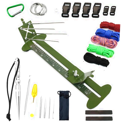 KOKKOYA 2-in-1 Paracord Jig kit Adjustable Length Bracelet Maker Kit Metal Weaving DIY Craft Paracord Tools 4