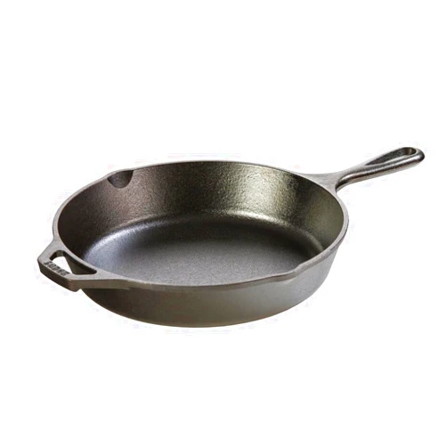 Lodge 10.25 Inch Cast Iron Pre-Seasoned Skillet – Signature Teardrop Handle - Use in the Oven, on the Stove, on the Grill, or Over a Campfire, Black