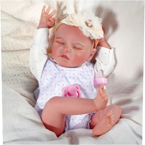 FANCCI Reborn Baby Dolls, 18Inch Cute Soft Vinyl Realistic-Newborn Baby Dolls Poseable Real Life Lifelike Baby Dolls w/Doll Accessories for 3+ Year Old