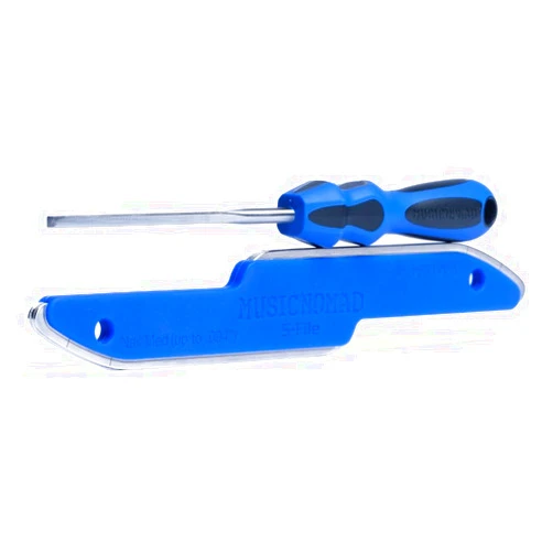 MusicNomad Diamond Coated Fret Crowning S-File and Fret End Dressing E-File Luthier & Guitar Tech Fret Tool Set (MN873)