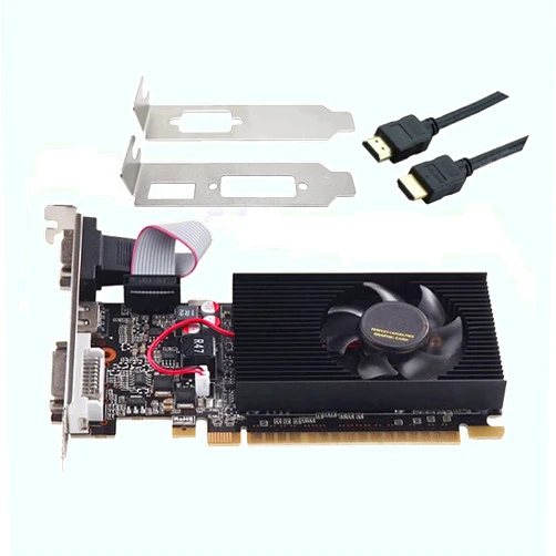 EEDSDLTQ GT 730 Graphics Cards-2GB-DDR3-64 Bit, VGA DVI HDMI, Low Profile Video Card for PC, Gaming GPU, Desktop Computer, Save Case Space, Low Power+AllyFlex HDMI