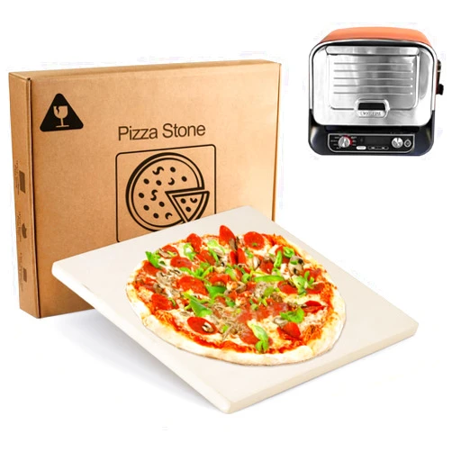 Favfully Dedicated Pizza Stone For Ninja Woodfire Outdoor Oven OO101(OO100 series), Heavy Duty All-Natural Cordierite Pizza Stone Specially Design For Ninja OO101, Thickened Durable Pizza Stone, Gray