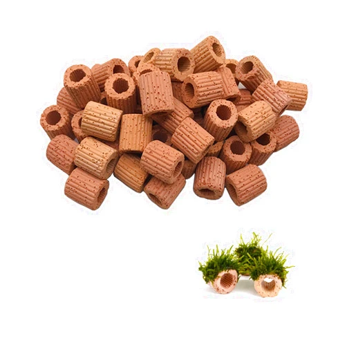 Wzttdm 20 Pcs Aquatic Water Plant Fixed Rings, Aquarium Landscape Ceramic Pottery Plant Pot Gravity Ring for Fish Tank Accessories
