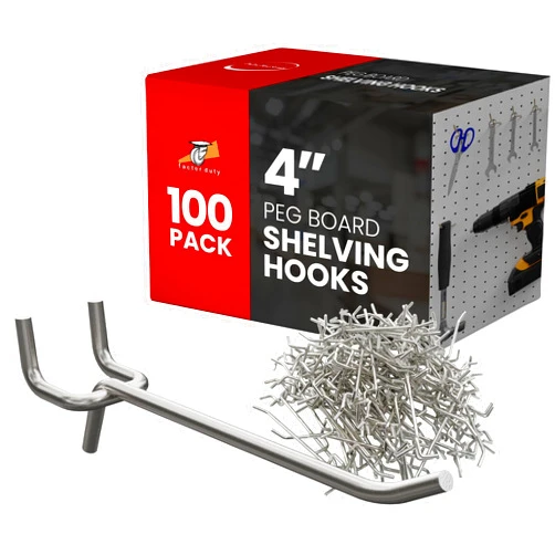 Online Best Service 100 Pack PEG Board Pegboard Shelving Hooks 4