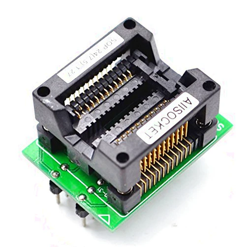 ALLSOCKET SOP24-7.5-1.27 SOP24 Package SOP-24(7.5)-1.27 IC Test & Burn-in Socket SOP24 to DIP24 Programming Adapter for Testing,Debug,Validation,Programming 1.27mm Pitch 7.5mm Width(300mil)