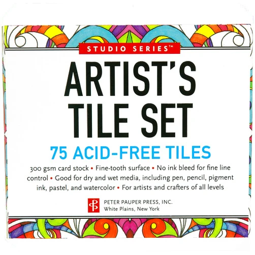 Peter Pauper Press Studio Series Artist's Tiles: White (75 pack)