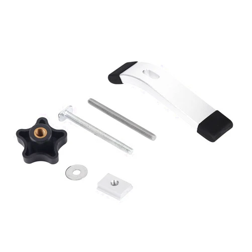 BORDSTRACT T Track Hold Down Clamps Kit, Metal T Slot Quick Acting Hold Down Clamp, M8 Threaded, Woodworking Tools for T Slots and T Tracks (T screw+M8 plastic handle)