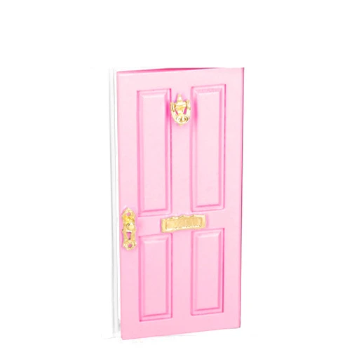 VBESTLIFE Mini Wooden Door,Mini Wooden Door Bright Color Vivid Details Smoother Dollhouse Miniature Fairy Door for 1:12 Doll House Gifts(Light )
