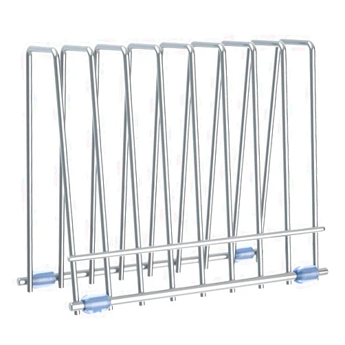 IDEATECH Bags Rack, Drying Rack for Bags, Stainless Stand, File Organizer Desktop Storage Book Shelf, Kitchen Storage & Organization (Silver)
