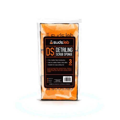 Suds.lab Suds Lab DS Microfiber Detailing Scrub Pad 3 Pack - Car Interior Cleaning & Detailing Microfiber Scrub Pads - Set of 3 - Safe On Leather, Vinyl, Plastic, Etc.