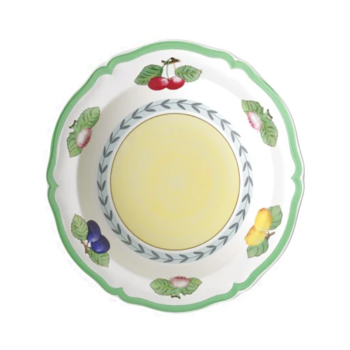 Villeroy & Boch French Garden Fleurence Rim Cereal, 7.75 in, Premium Porcelain, White/Multicolored