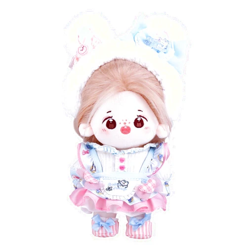 DarkBlue brand's 20cm original cute dolls Kawaii, plush cotton doll,anime plush soft stuffed dress up doll,with jointed skeleton&doll clothes,Children’s good anime plush cotton doll(DOLL NAMED:MOMO)