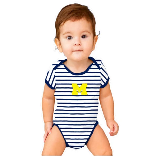 Two Feet Ahead Striped Baby Bodysuit Creeper Baby Boy Clothes for Newborn infants