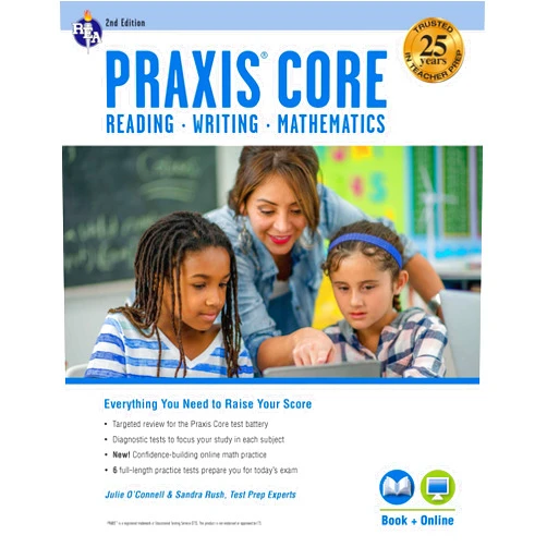 By Sandra Rush M.A. (Author), Dr. Julie O'Connell D. Litt. (Author) Praxis Core Academic Skills for Educators, 2nd Ed.: Reading (5712), Writing (5722), Mathematics (5732) Book + Online (PRAXIS Teacher Certification Test Prep)