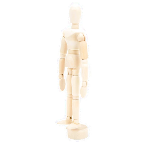 Fdit Wooden Mannequin, Flexible Human Body Drawing Sketching Mannequin, Artistic Ornament for Home Decor, Animation Prop, Schima Material (5.5-inch wooden figure (standard