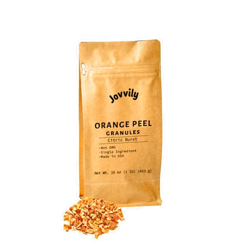 Jovvily Orange Peel Granules - 1lb - Burst of Citrus - Dried Peels