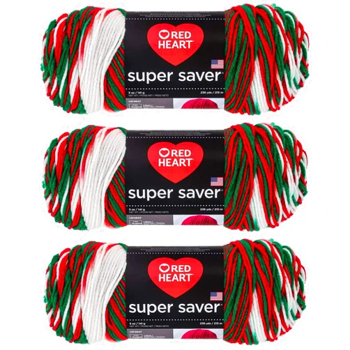 Red Heart Bulk Buy: Red Heart Super Saver Yarn (3-Pack) Mistletoe E300-979