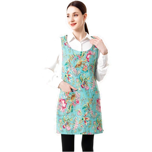 APRONNER Plus Size Aprons for Women with Pockets Cotton Linen Cobbler Aprons Smock for Baking Kitchen Cooking
