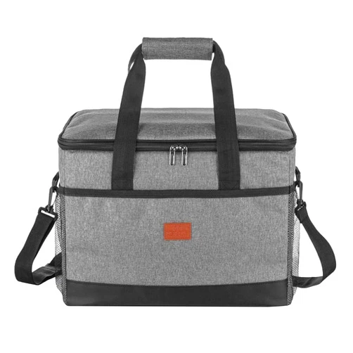 Hongxin LAttice Collapsible Cooler Bag Insulated 33L, Insulated Picnic Lunch Bag Large Soft Cooler Bag for Outdoor/Camping/BBQ/Travel, Grey