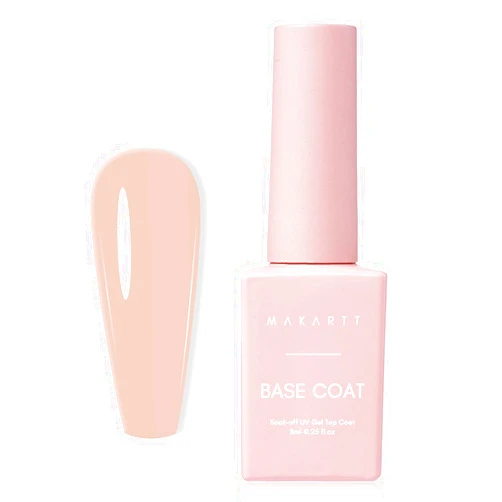 Makartt Rubber Gel Base for Nails,Natural Nude Gel Base Coat, Fall Winter Gel Nail Polish 8ML Soak Off UV LED Gel Rubber Base for Manicure DIY Nail Art Designs Home Valentine's Day (Sun-Kissed Sands)