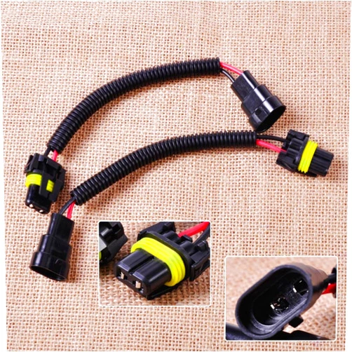 Davitu Cables, Adapters & Sockets - CITALL New PVC Plastic & Nylon 2pcs 9006 9012 HB4 Extension Wiring Harness Socket Plug Wire for Headlight Fog Light