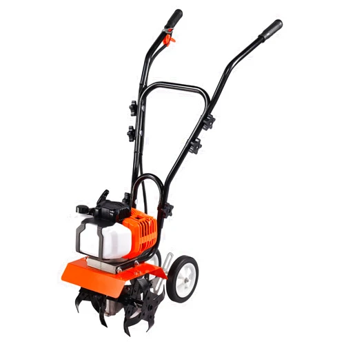 VEVOR Tiller Cultivator Gas Powered, 43CC 2-Stroke Garden Cultivator, Tiller with 4 Steel Adjustable Front Tines for Lawn, Garden and Field Soil Cultivation