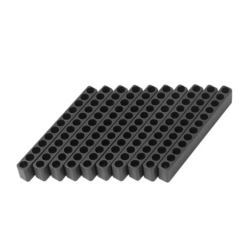 Toolcool 10pcs 12 Holes Hex Shank Screwdriver Bit Holder Plastic Screwdriver Head Storage Case