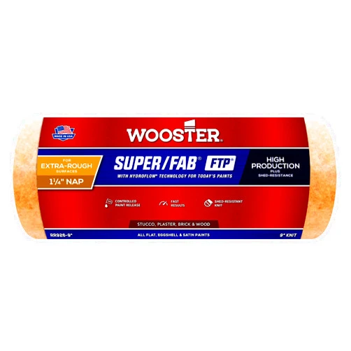 Wooster Brush RR926-9 Inch Super Fab FTP Roller Cover, 1 1/4-Inch Nap