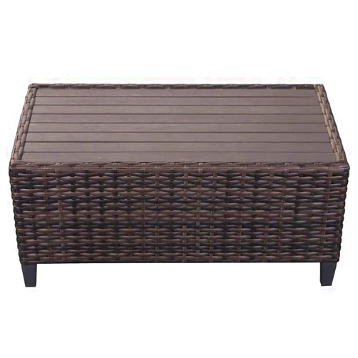 Teva Furniture Barbados Two-Tone Dark Gray/Light Gray Wicker Coffee Table