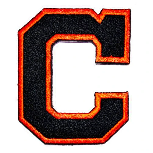 PARITA Alphabets Numbers Patch PARITA 2.4 INCH. Orange Black Letter C Iron on Embroidered Patch English Alphabet Letters A to Z Patch Supplies for Jacket Bags Jeans Backpack DIY Craft (C)