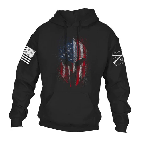 Grunt Style American Spartan 2.0 Unisex Patriotic Pullover Hoodie