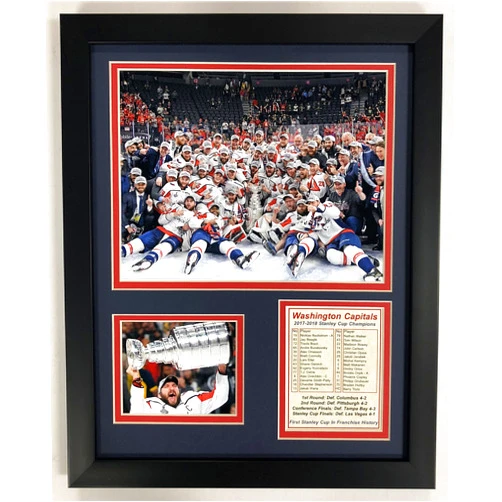 Legends Never Die Washington Capitals 2018 NHL Stanley Cup Champions Collectible | Framed Photo Collage Wall Art Decor - 12