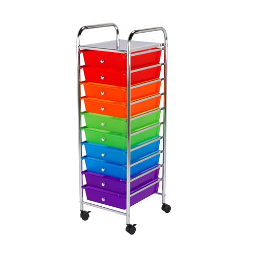 Honey-Can-Do CRT-02214 Rolling Office Organizer, 10-Drawer,Multicolored