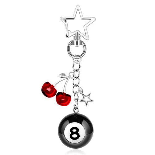 TUCEWP 8 Ball Keychain Lucky Pool Ball Keychain Gift for Billiards Lover Billiard Keychain for Men Pool Player Gift