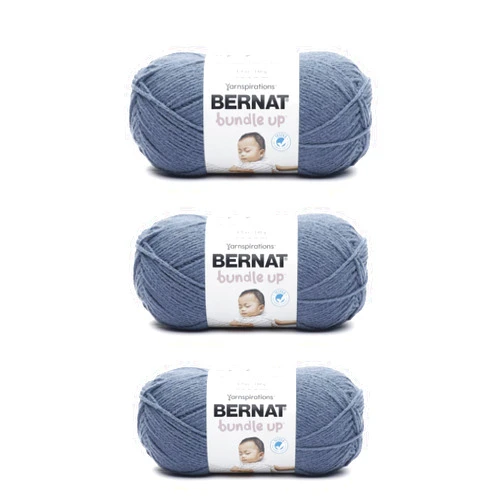 Bernat Bundle Up Beluga Yarn - 3 Pack of 141g/5oz - Polyester - 4 Medium (Worsted) - 267 Yards - Knitting, Crocheting & Crafts