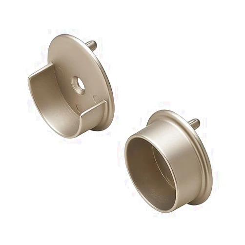 HandyCT Synergy Wardrobe Tube Support, zinc, nickel-plated matt, for 1 5/16