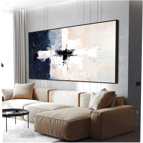 TQJ YILUFA ART Abstract Wall Art Decor Oversized Framed Wall Art Pictures for Living Room Black and White Wall Art Decor Large Abstract Canvas Art Wall Decor Modern White Wall Art Prints Bedroom Office Decor 29