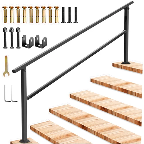 VIVOSUN Outdoor Handrail, 6 Step Stair Handrail, 83