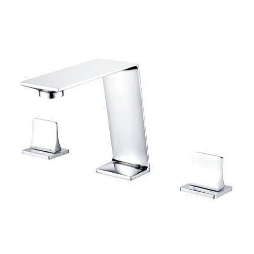 Besfocet Luxury Widespread 3 Hole Chrome Bathroom Faucet Brass, 2 Handles 8 Inch Bathroom Sink Faucet, Modern Double Handle Vanity Sink Faucet Polished Chrome with CUPC Certification Supply Lines