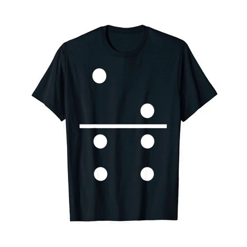 Lustiges Domino Kostüm Steine Party Verkleidung Domino Stone 2 | 4 Tiles Fancy Dress Groups Carnival Costume T-Shirt