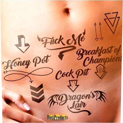 Hott Products Adult Tattoos, Assorted Pack