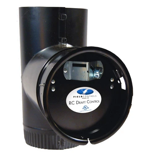 Field Controls - 6RC/BT - 2-3/4 x 6-5/8 x 6-5/8 Stainless Steel Barometric Draft Control, Silver