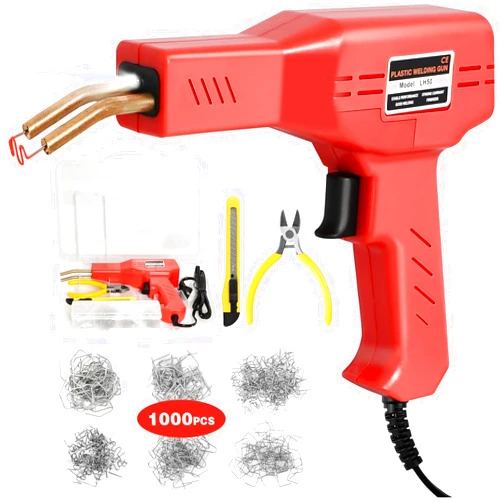 Generic Plastic Welder, 1000PCS Staples, Plastic Welding Kit, Hot Stapler Kit, Plastic Welder Gun Kit, Car Bumper Repair Kit, Plastic Repair Kit, Portable Toolbox