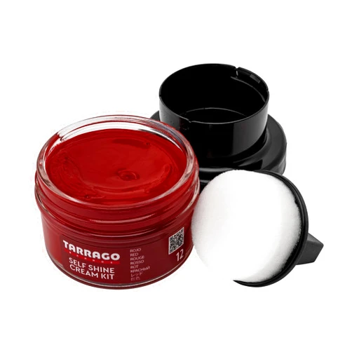 Tarrago Self Shine Shoe Polish with Applicator – Quick Shine Shoe Cream for Leather Boots and Shoes - 1.76 Fl. Oz