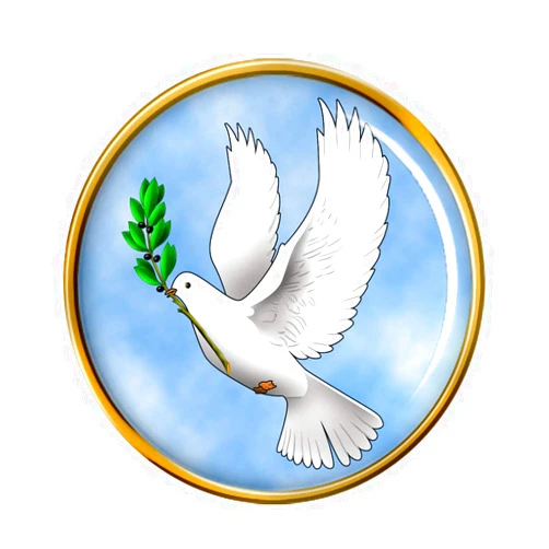 Family-crests.com Dove of Noah and Peace Pin Badge